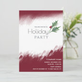Wintergarten Wasserfarbe Holiday Party Einladung (Stehend Vorderseite)