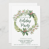 Wintergarten Weihnachtsfest Party Einladung (Vorne/Hinten)