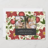 Wintergarten| Weihnachtsfotokarte Feiertagskarte (Rückseite)