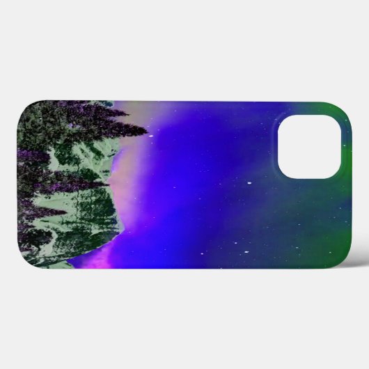 Wintergebirge bei Nacht Case-Mate iPhone Hülle (Rückseite (Horizontal))