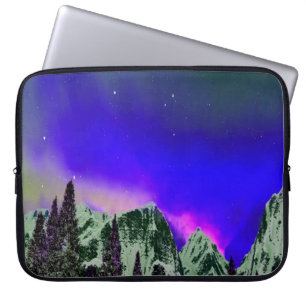 Wintergebirge bei Nacht Laptopschutzhülle