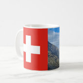 Wintergebirge in der Schweiz Kaffeetasse (Vorderseite Links)