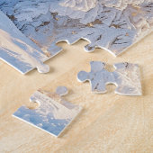 Wintergebirge Schneebäume Puzzle (Seite)