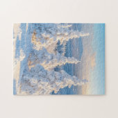 Wintergebirge Schneebäume Puzzle (Horizontal)