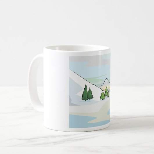 Wintergebirge Snowy Landschaft Kaffeetasse (Vorderseite Links)