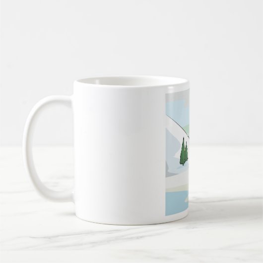Wintergebirge Snowy Landschaft Kaffeetasse (Links)