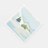 Wintergebirge Snowy Landschaft Serviette (Ecke)