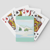 Wintergebirge Snowy Landschaft Spielkarten (Rückseite)