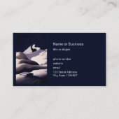 Wintergebirge und Schneehügel in Österreich Visitenkarte (Rückseite)