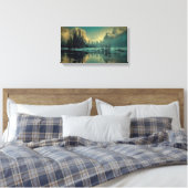Wintergebirgslandschaft am See Leinwanddruck (Insitu (Schlafzimmer))