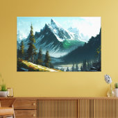 Wintergebirgslandschaft Leinwanddruck (Insitu (Wohnzimmer))
