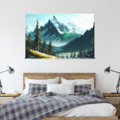 Wintergebirgslandschaft Leinwanddruck (Insitu (Schlafzimmer))