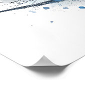 Wintergebirgslandschaft mit Wolf Poster (Ecke)