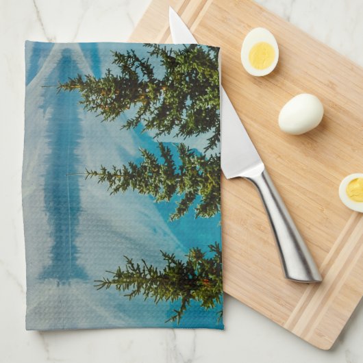 Wintergebirgsseen Geschirrtuch (Viertel Falte)