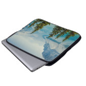 Wintergebirgsseen Laptopschutzhülle (Vorne Knopf)