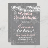 Wintergeburtsfeier Einladung (Vorne/Hinten)