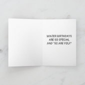 **WINTERGEBURTSTAG ZU MEINEM VATER** KARTE (Innenseite)