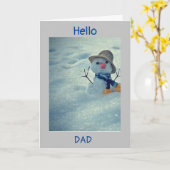 **WINTERGEBURTSTAG ZU MEINEM VATER** KARTE (Gelbe Blume)