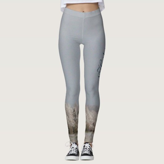 Wintergedankenwanderte Leggings (Vorderseite)