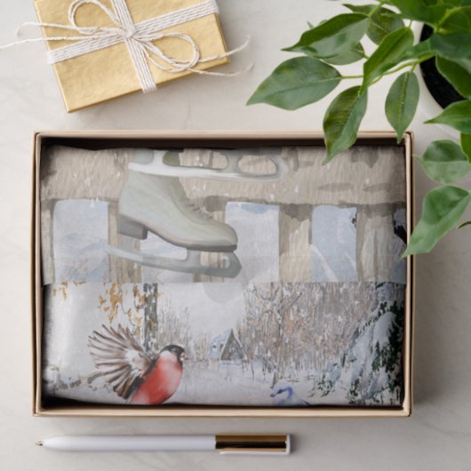 Wintergeflechtpapier Seidenpapier (Geschenk)