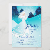 Wintergefrorener Geburtstagsaufenthalt Einladung (Vorderseite)