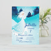 Wintergefrorener Geburtstagsaufenthalt Einladung (Stehend Vorderseite)