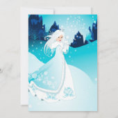 Wintergefrorener Geburtstagsaufenthalt Einladung (Rückseite)