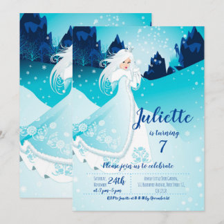 Wintergefrorener Geburtstagsaufenthalt Einladung