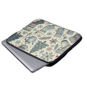 Wintergefühlter Laptop-Schläfchen Laptopschutzhülle (Vorne Knopf)