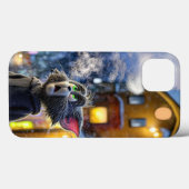 Wintergeist: Tom Cat Schnee Nacht Kunst Case-Mate iPhone Hülle (Rückseite (Horizontal))