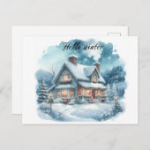 Wintergemütliche Postkarte (Vorne/Hinten)