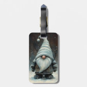 Wintergenom im Schneewald Gepäckanhänger (Rückseite vertikal)