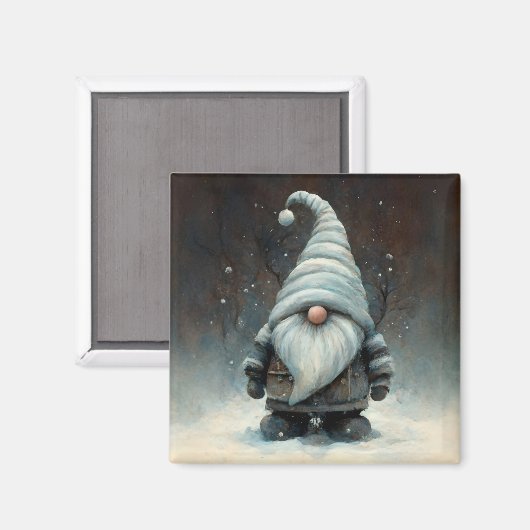 Wintergenom im Schneewald Magnet (Vorderseite/Rückseite)