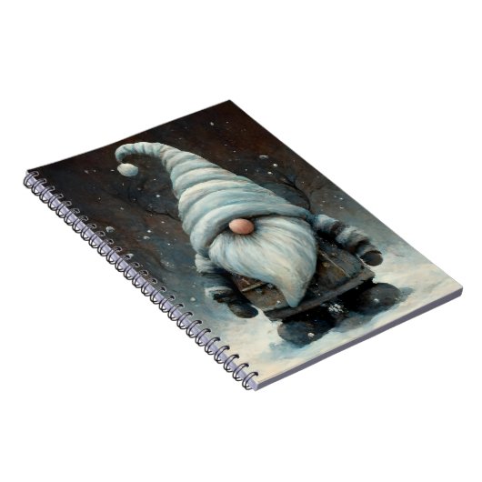 Wintergenom im Schneewald Notizblock (Rechte Seite)