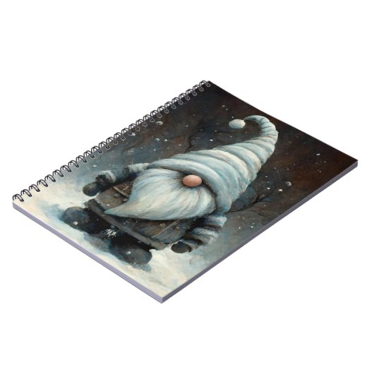 Wintergenom im Schneewald Notizblock (Linke Seite)