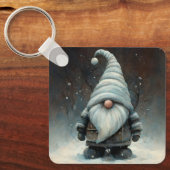 Wintergenom im Schneewald Schlüsselanhänger (Vorderseite)