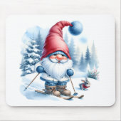 Wintergenuss Skifahren bei Sonnenschein Mousepad (Vorne)