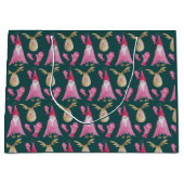 Wintergenuss und Rentierfische Aquarellbilder Große Geschenktüte (Vorderseite)