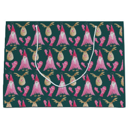 Wintergenuss und Rentierfische Aquarellbilder Große Geschenktüte