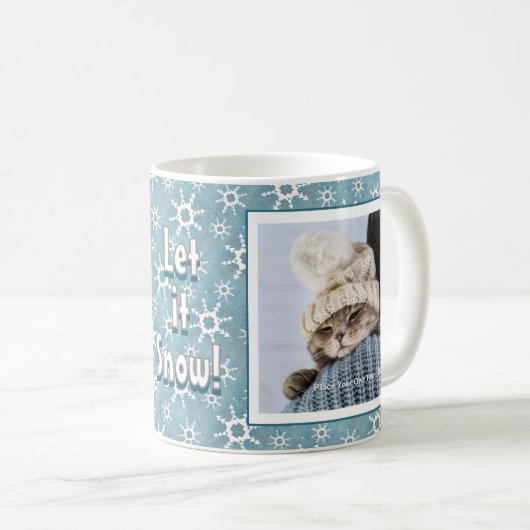 Wintergeometrische Schneeflocken Personalisiertes Kaffeetasse (VorderseiteRechts)