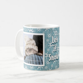 Wintergeometrische Schneeflocken Personalisiertes  Kaffeetasse