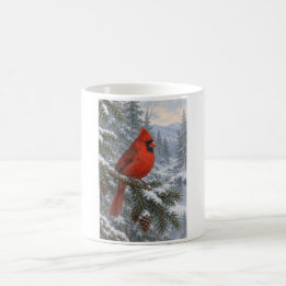 Wintergeschenk mit Rotem Kardinal für Vogelbegeist Kaffeetasse