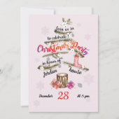 Wintergeschenke Weihnachtsbaum Party Einladung (Vorderseite)