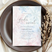 Wintergeschlecht offenbart Party Rosa Blaue Schnee