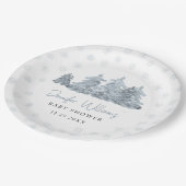 Wintergeschlechtsneutrale Babyduschpapier-Teller Pappteller (Schrägansicht)