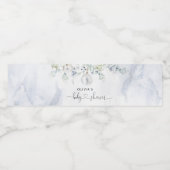 Wintergeschlechtsneutraler Eukalyptus Wasserflaschenetikett (Einzelnes Label)