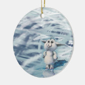 Wintergeschöpf Keramikornament (Links)