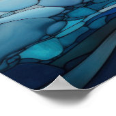 Wintergestanztes Glasposter Poster (Ecke)