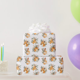 Wintergetrocknete Orangen Weihnachtsgeschenkpapier Geschenkpapier