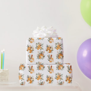 Wintergetrocknete Orangen Weihnachtsgeschenkpapier Geschenkpapier